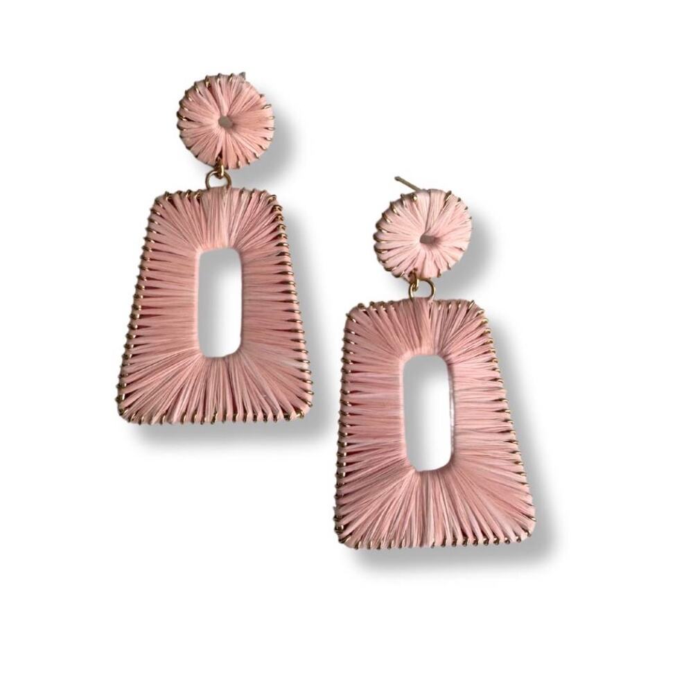 Accesssory to Love Earrings rectangle pink NEW